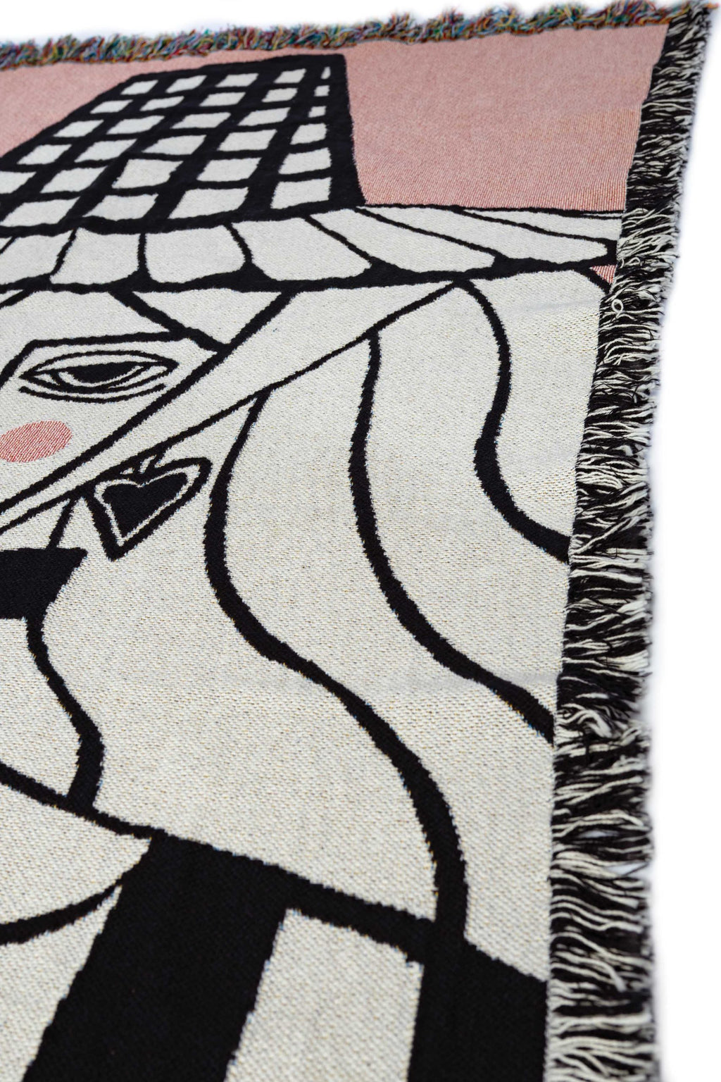 Woven Welsh lady blanket (Cymraes) Pink