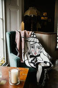 Woven Welsh lady blanket (Cymraes) Pink